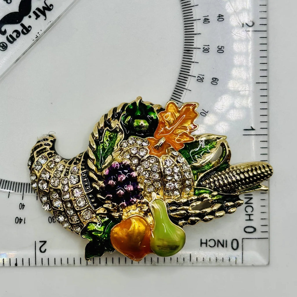 Beautiful Enamel and Crystal Cornucopia Needle Minder – Ginnys Gem ...