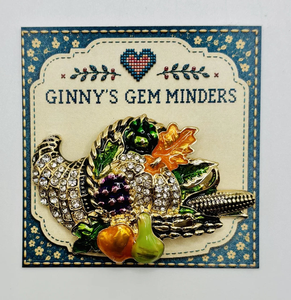 Beautiful Enamel and Crystal Cornucopia Needle Minder – Ginnys Gem ...
