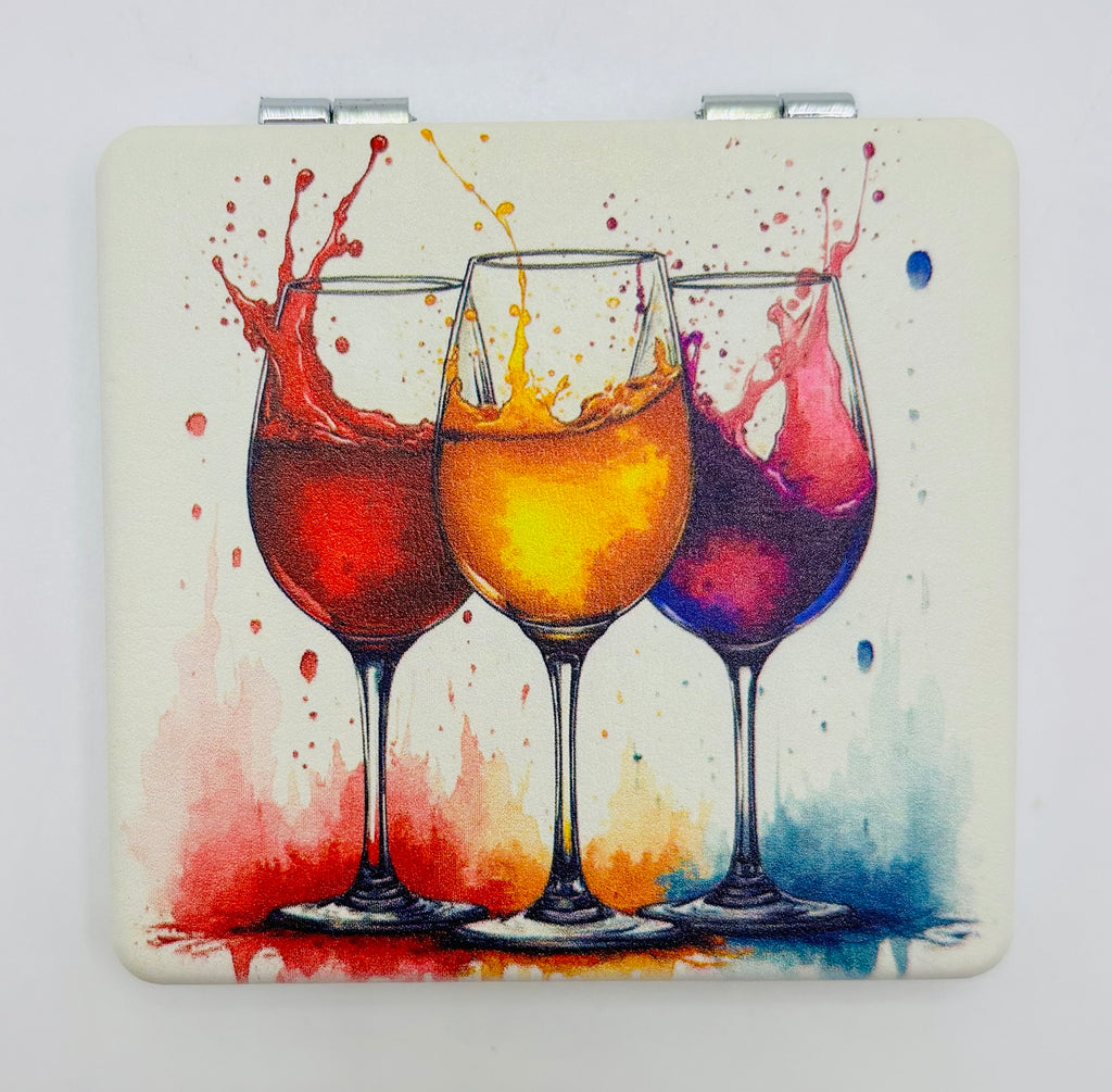 Adorable Wine Glasses Bead Case on white background