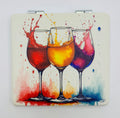 Adorable Wine Glasses Bead Case on white background