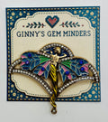 Unique Beautiful Art Nouveau Needle Minder — display card