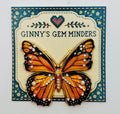 Beautiful Black/Orange Monarch Butterfly Needle Minder on display card