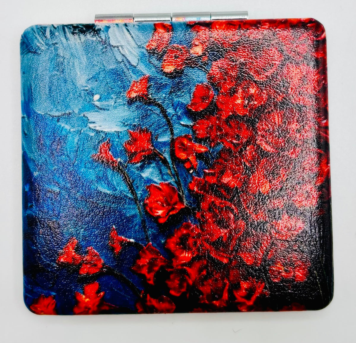 Cascade of Red Flowers Bead Case on white background