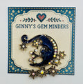 Celestial Blue Moon and Stars Needle Minder — display card