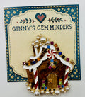 Stunning Crystal Gingerbread House Needle Minder on display card