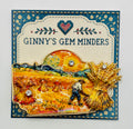 Beautiful Enamel Impressionist Needle Minder — display card