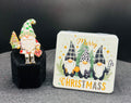 Christmas gnome bead case paired with a green-hat gnome needle minder