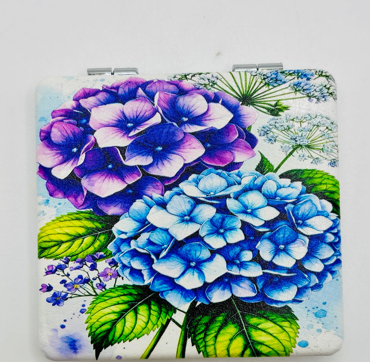 Lovely Lavender and Blue Hydrangeas Bead Case on white background