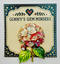 Stunning Pink Hydrangea Needle Minder on display card