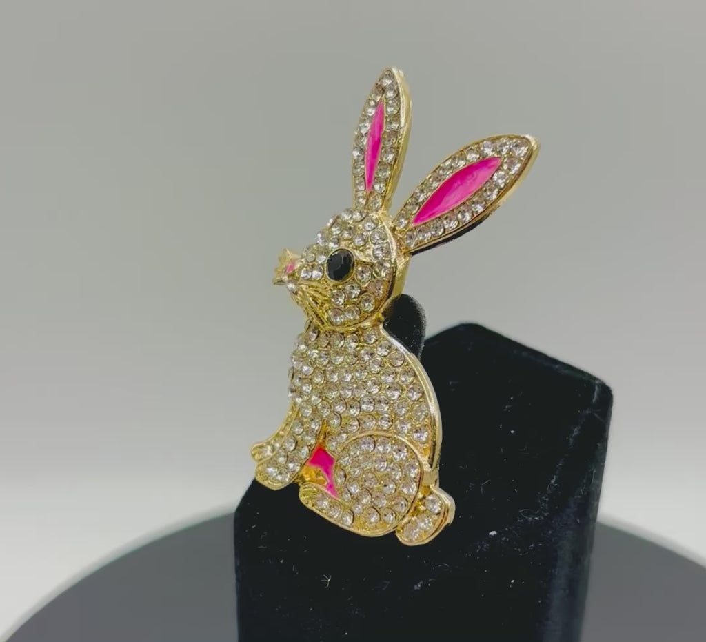Gorgeous Crystal Bunny Rabbit Needle Minder