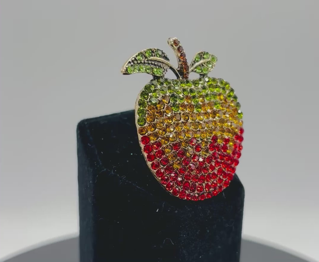 Gorgeous Crystal Apple Needle Minder