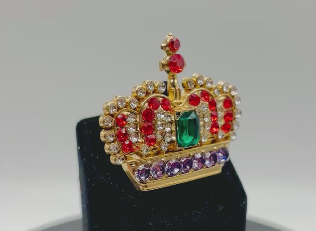 Stunning Crystal Crown Needle Minder