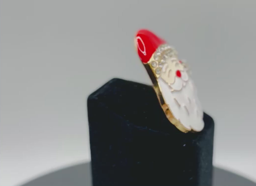 Adorable Enamel Santa Face Needle Minder