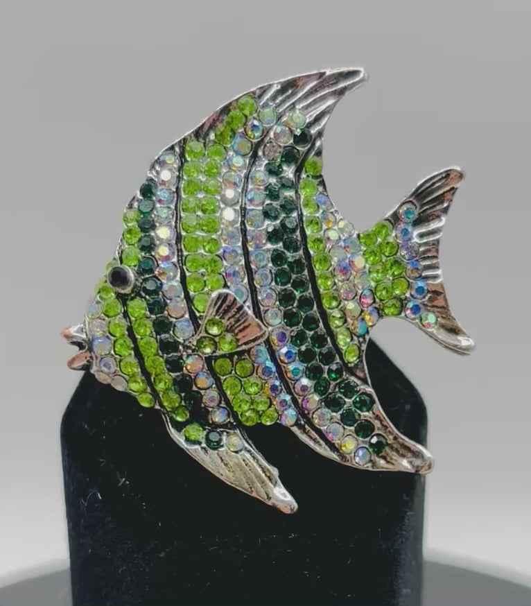 Beautiful Crystal Green Angelfish Needle Minder