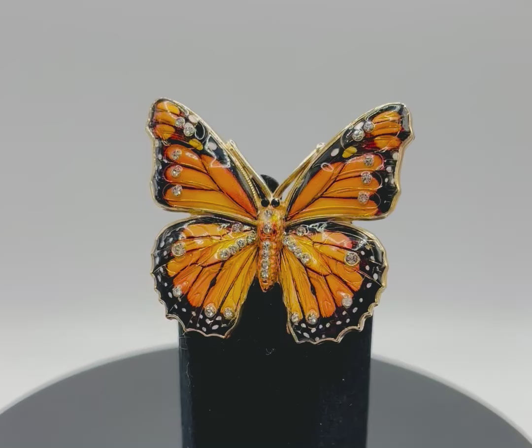 Beautiful Black/Orange Monarch Butterfly Needle Minder
