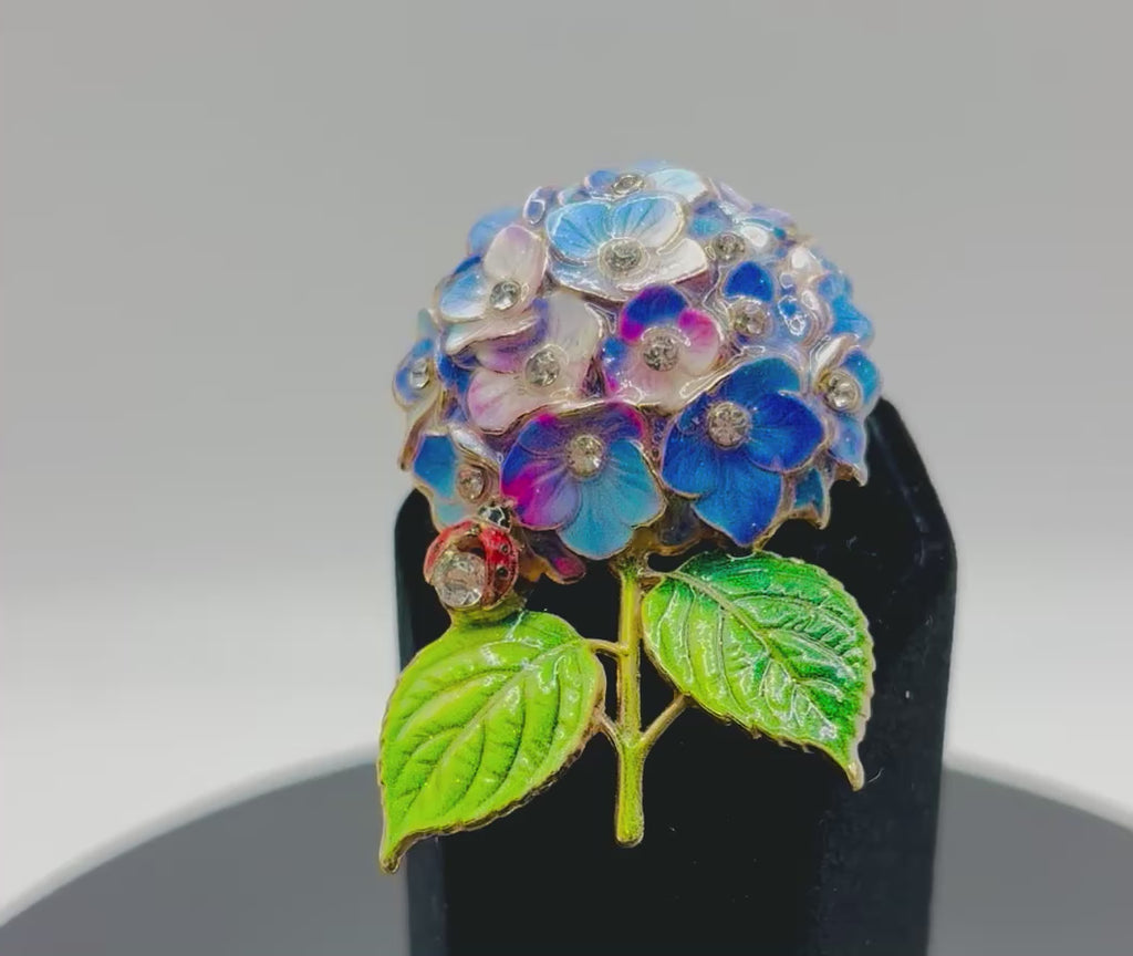 Beautiful Blue and Lavender Hydrangea Needle Minder