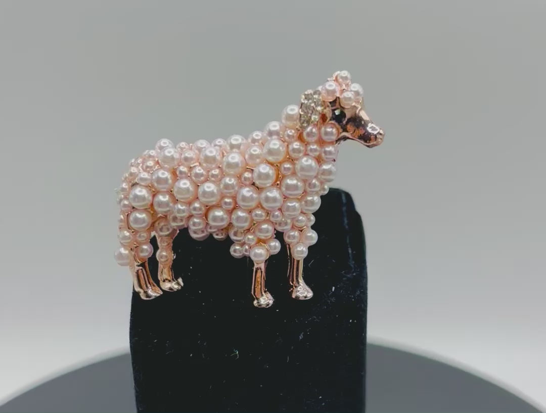 Cute Fluffy Pearl Sheep Needle Minder