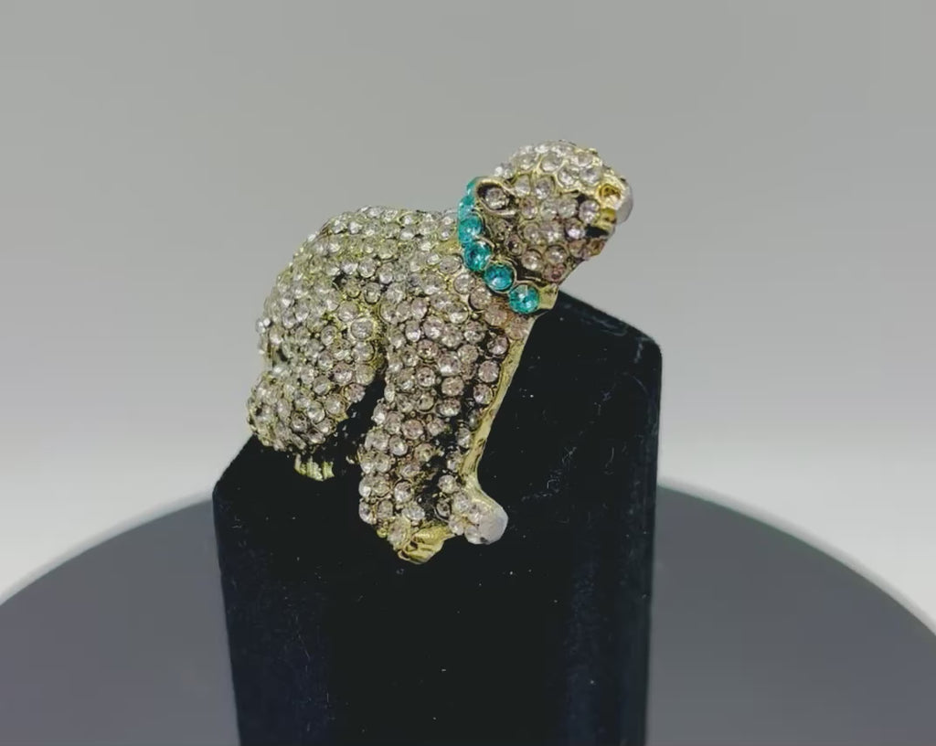 Unique Crystal Polar Bear Needle Minder